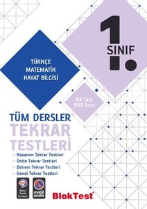 1.SINIF BLOKTEST TÜM DERSLER TEKRAR TESTLERİ